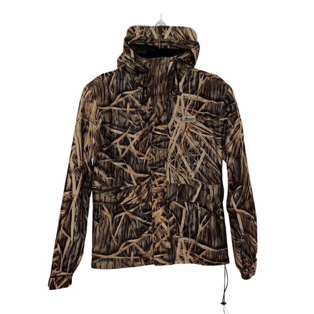 Mount'N Prairie Men's Shadow Grass Hunting Jackets Brown Camouflage Hood Small